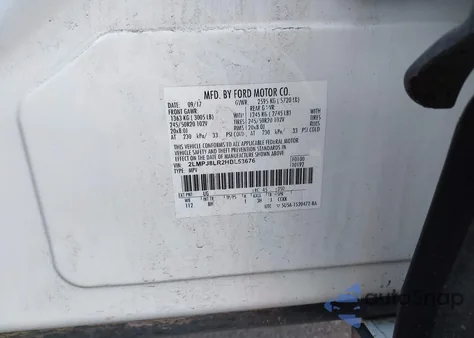 2017 Lincoln Mkx Reserve z USA, uszkodzony, nr VIN 2LMPJ8LR2HB153676